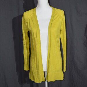 LOFT Yellow Open Front Long Cardigan Sweater - Women's Size Small